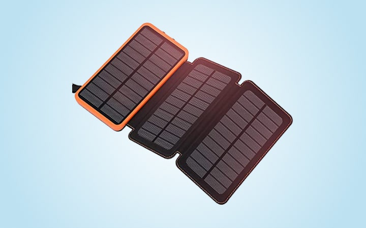 Addtoop Solar Charger 2500mAh Portable Solar Power Bank 