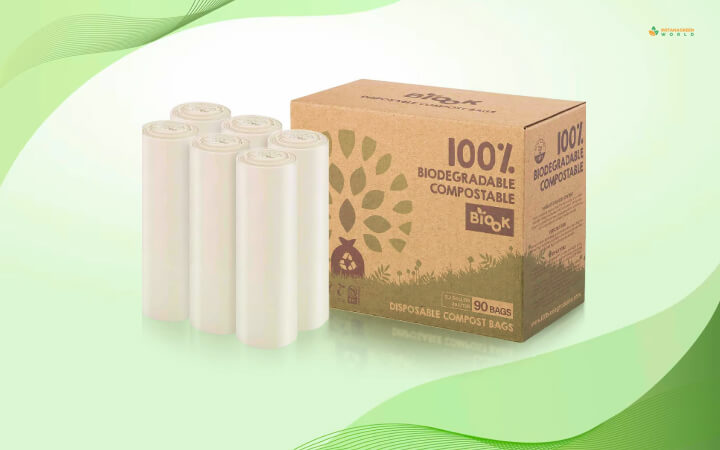 BIOOK 100% Compostable & Biodegradable Trash Bags